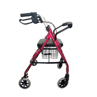 Alat bantu Jalan & Rollator multifungsi, dengan ruang penyimpanan untuk penggunaan dalam dan luar ruangan untuk orang tua dengan mobilitas kaki Terbatas