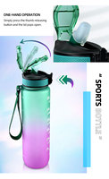 Logo personnalisé sans BPA 1000ml 32oz bouteille d'eau tritan sport gym motivationnelle bouteille d'eau avec marqueur de temps