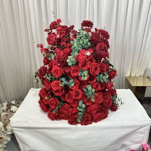 Centrotavola Classico Rosso IFG in Offerta, Altezza 75 cm Larghezza 50 cm, Composizione Floreale per Matrimoni e Ristoranti - Product Image 6