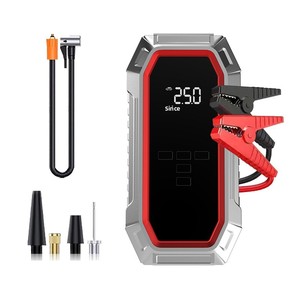 Portable Cordless Car Air Pump Tire Inflator Car <strong>Battery</strong> <strong>Booster</strong> Jump Starter Power Bank Tire Pressure Gauge for Motorcycle - Product Image 5