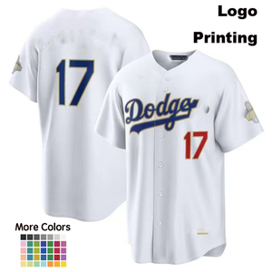 <span class=keywords><strong>Maillot</strong></span> de <span class=keywords><strong>baseball</strong></span> sur mesure haut de gamme style Los Angeles pour hommes # 17 # 5 # 22 uniformes des <span class=keywords><strong>Dodgers</strong></span> brodés, respirants, en polyester - Product Image 1