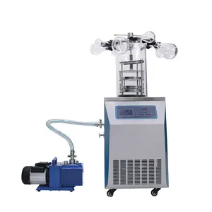 Manifold top press vertical laboratory vacuum freeze drying machine