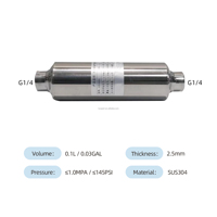Mini Tanque de Aire de Acero Inoxidable de 0.1L con Presión Máxima de 145 PSI, Certificado IATF16949 y CE, Garantía de 2 Años, Opciones de Personalización