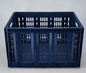 Ventilated PE Folding <strong>Crates</strong> <strong>for</strong> Tomato <strong>Apple</strong> Orange Picking Stackable Plastic Grocery Baskets Food Grade Storage Bins - Product Image 2