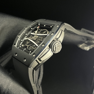 <span class=keywords><strong>Montre</strong></span> mécanique squelette manuelle de luxe, boîtier en céramique noire, étanche 50M, bracelet en caoutchouc, <span class=keywords><strong>montre</strong></span> sport <span class=keywords><strong>pour</strong></span> homme - Product Image 5