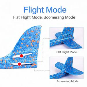 Avion en mousse à lancer à la main de 48 cm pour l'extérieur, planeur, jouet interactif familial parent-enfant, jouet pour enfants sans lumières - Product Image 5