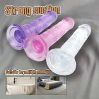 Dildo Realista para Sexo Anal, Dildo Extremadamente Suave, Dildo Realista para Principiantes, Dildo de Gelatina, Estimulador del Punto G, Juguetes Sexuales para Mujeres