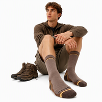 Chaussettes de randonnée en laine mérinos personnalisées avec logo, résistantes aux odeurs et absorbant l'humidité, pour la randonnée en plein air