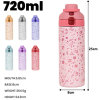 Bouteille d'eau isotherme en acier inoxydable grande capacité avec paille, style moderne pour la randonnée, l'escalade et les sports de plein air