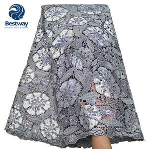 Tissu en dentelle africaine Bestway 2024, dentelle guipure française nigériane de haute qualité, <span class=keywords><strong>soluble</strong></span> dans l'eau, pour la couture de mariage - Product Image 3