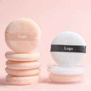 ฟองน้ำแต่งหน้าแบบกลม หลายขนาด ซักได้ ฟองน้ำกำมะหยี่เนื้อนุ่ม สำหรับทาแป้งพัฟ ตัวอย่างฟรี - Product Image 1