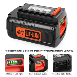 40V 3000mAh <span class=keywords><strong>lithium</strong></span>-<span class=keywords><strong>ion</strong></span> thay thế pin cho <span class=keywords><strong>Black</strong></span> & <span class=keywords><strong>Decker</strong></span> công cụ không dây lst136 lht2436 lsw36 tương thích - Product Image 2