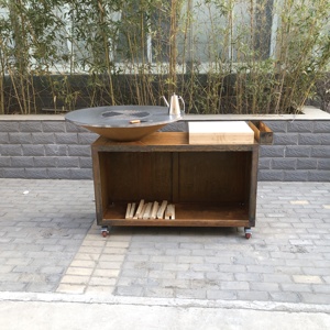 Outdoor Corten Steel <strong>European</strong> BBQ <strong>Grill</strong>
