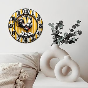 Round Wooden Wall <b>Clock</b> 25x25Cm Silent Non Ticking Creative Office Meeting Room Decor <b>Clock</b> - Product Image 4