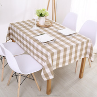 Nappe à carreaux rectangulaires Nappe à carreaux imperméable et infroissable Couverture de table vichy pour l'extérieur et l'intérieur