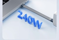 Nuevo Cable de Datos USB 3.1 4K FPC Ultra Corto de 2m, Carga Rápida de 10Gbps, 5A 100W, USB-A a Tipo C Macho-Hembra, Revestimiento de PVC con Blindaje Trenzado