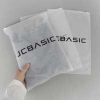 Personnalisation de la marque Logo imprimé fermeture éclair emballage en plastique Transparent givré curseur fermeture éclair sac d'emballage