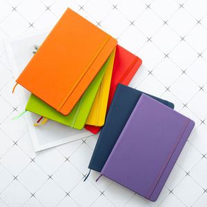 Carnet en cuir personnalisable A5, couverture souple avec bande élastique, carnet promotionnel en PU, impression personnalisée - Product Image 2