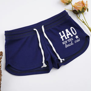 Shorts Deportivos de Cintura Baja con Cordón Ajustable, Transpirables, Ecológicos, Lavados, con Estampado de Letras y Bloques de Color, Casuales para Mujer - Product Image 6