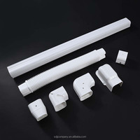 Gaine de ventilation flexible en PVC pour climatiseur mini-split, modèle Factory AC White Line Set Cover, pour usage domestique, durable et facile à installer.