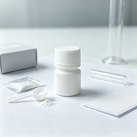 Flacon miniature en plastique HDPE opaque de 5 ml avec bouchon à vis, petit flacon cylindrique de 3,5 cm de hauteur pour l'emballage d'échantillons de réactifs en poudre