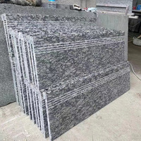 Escalier rentable de bande de roulement d'escaliers de granit gris de sésame de pierre naturelle pour le projet de partie supérieure du comptoir de granit