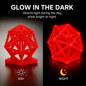 Filamento PLA+ Luminoso en la Oscuridad para Impresora 3D, 1.75mm ±0.02mm, Rojo Luminoso, Extrusión Suave Sin Obstrucciones para Impresión 3D FDM - Product Image 2