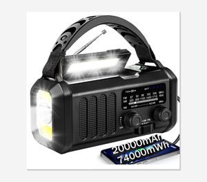 טלפון נייד 74000mwh naa am fm רדיו <span class=keywords><strong>3</strong></span> מצב פנס טלפון נייד מטען חירום מצוקה אות מצוקה אות יד כרבולת שמש - Product Image 1