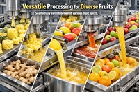 Commerciële NFC HPP fruit mango appel sap productiefabriek drankenverwerkingsmachines