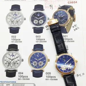 Fabrikant Op Maat Van Hoge Kwaliteit Roestvrij Staal Waterdichte Quartz Horloges Voor Paar Case Back Geneva Quartz Horloge