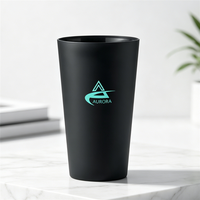 Grand Gobelet d'Événement Noir Givré FESTA LARGE, Tasse Réutilisable pour Événements 500ml