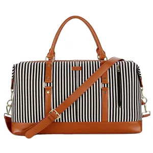 Borsa da viaggio a righe borsa da viaggio con Logo personalizzato borsa a tracolla di alta classe
