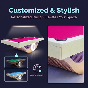 Table de <span class=keywords><strong>billard</strong></span> moderne de luxe personnalisable en bois massif de 9 pieds avec forme arc-en-ciel, multifonctionnelle, en ardoise, pour snooker et <span class=keywords><strong>billard</strong></span> - Product Image 4