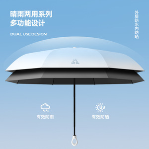 Folding Sun Umbrella 295g Lightweight Manual Open Gift Umbrella For Sunny And Rainy Days - Product Image 4