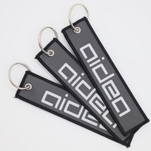 Porte-clés personnalisés en tissu doux, écologiques et durables, imprimés numériquement, avec logo personnalisé, porte-clés d'aviateur, compagnie aérienne - Product Image 3