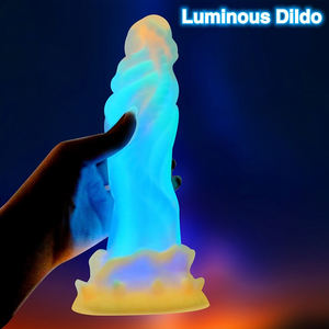 Neue Leuchtende Dildos Bunte Glühende Riesige Penisform G-Punkt Analkugeln Erotikspielzeug Drachen-Monster-Dildo mit Saugnapf - Product Image 2
