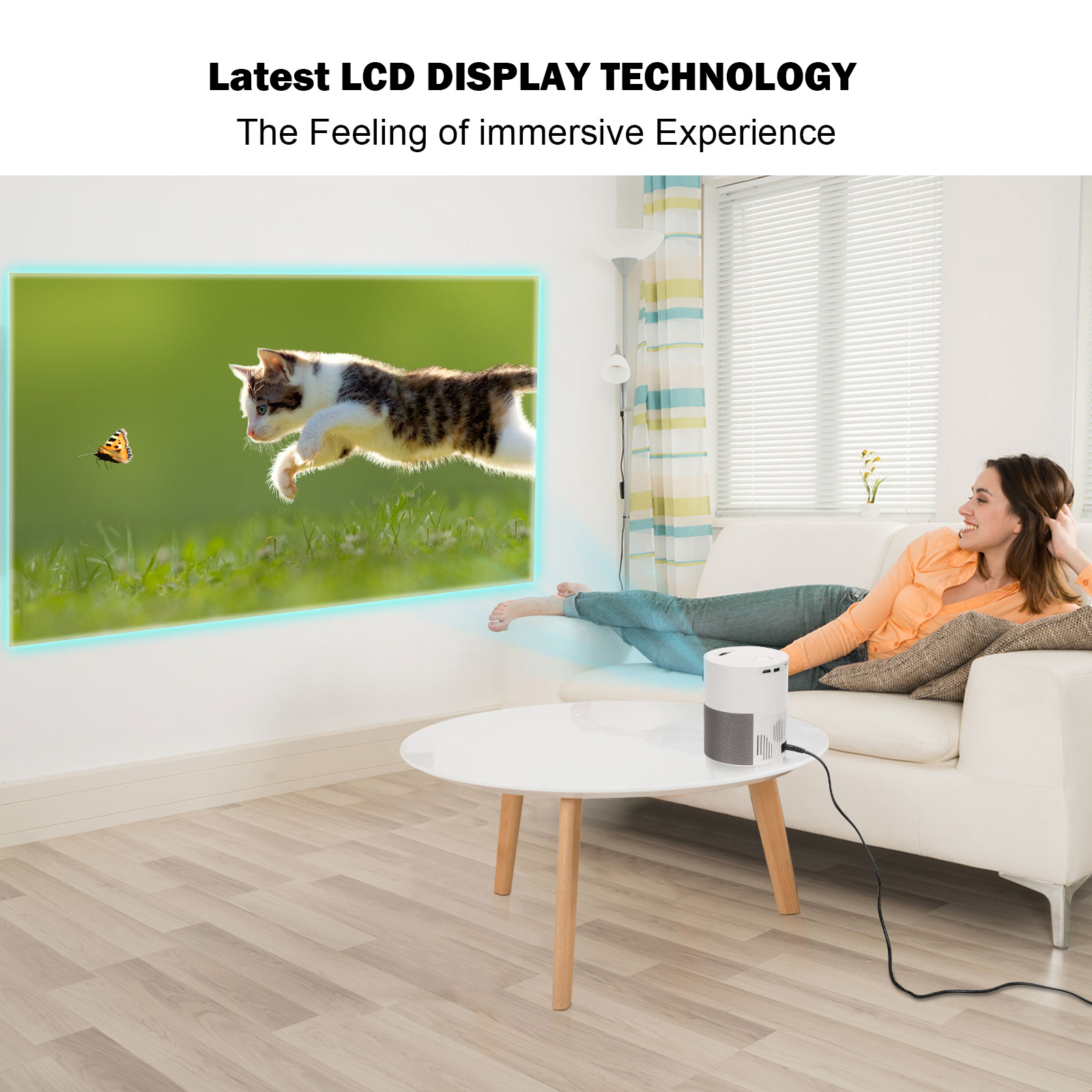 [Reddot Design Mini Native 1080P Projector] Factory OEM ODM Mini Portable1080p Full HD LED LCD Home Theater Video Projector