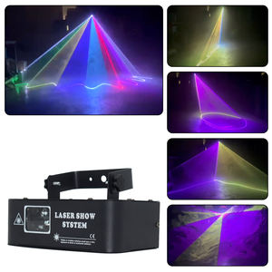 Mini haz de líneas láser a todo color de una sola cabeza Luz láser DJ Disco Show Night Club RGB Stage Laser Light - Product Image 5