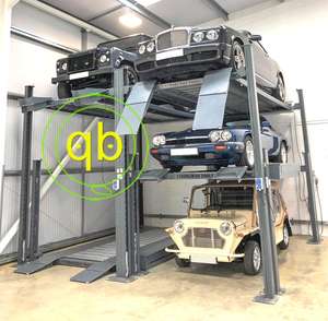 Ascenseur de stationnement de voiture à 4 poteaux et 3 couches Ascenseur de stationnement hydraulique Parking vertical de voiture - Product Image 1