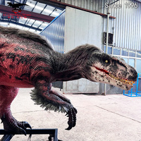 Modèle de dinosaure IA Jurassic - Matériau silicone - Attraction de parc à thème pour enfants à monnayeur