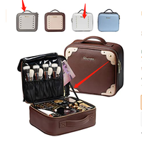 Etui de rangement de cosmétiques, Logo personnalisé de luxe de grande capacité, stockage cosmétique de maquillage, organisateur de cosmétiques