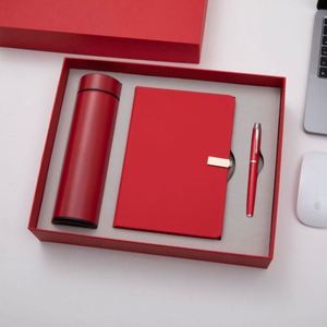 Wholesale Corporate Leather Notebook Gift Sets With Bottle Customizable Luxury A5 Diary Thermos Cup Note <b>Book</b> Gift Box With Pen - Product Image 3