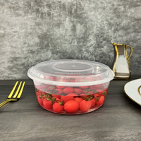 Lunch Rechthoekige Ronde Plastic Afhaallocatie Fruitverpakkingen Verse Snelle Dikke PP Voedselcontainers