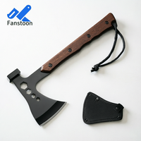 Nouvelle hache multifonctionnelle d'extérieur avec manche en bois, hache tactique de chasse, hache de survie en gros