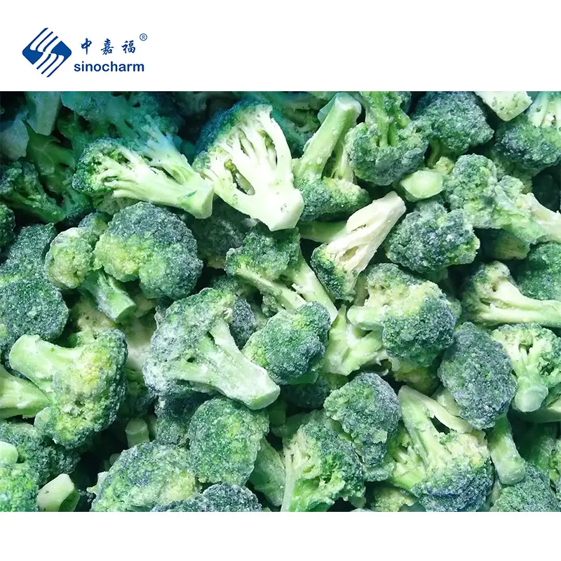 Sinocharm Halal Certificado IQF Precio al por mayor 1kg Paquete 3-5cm Broccoli congelado Floret Verduras congeladas