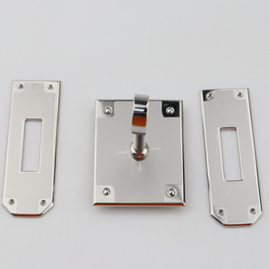 Stainless Steel Three Piece <b>Lock</b> Set 24.3x18.3mm Chrome Finish For Travel Bag Hardware Accessories - Product Image 1