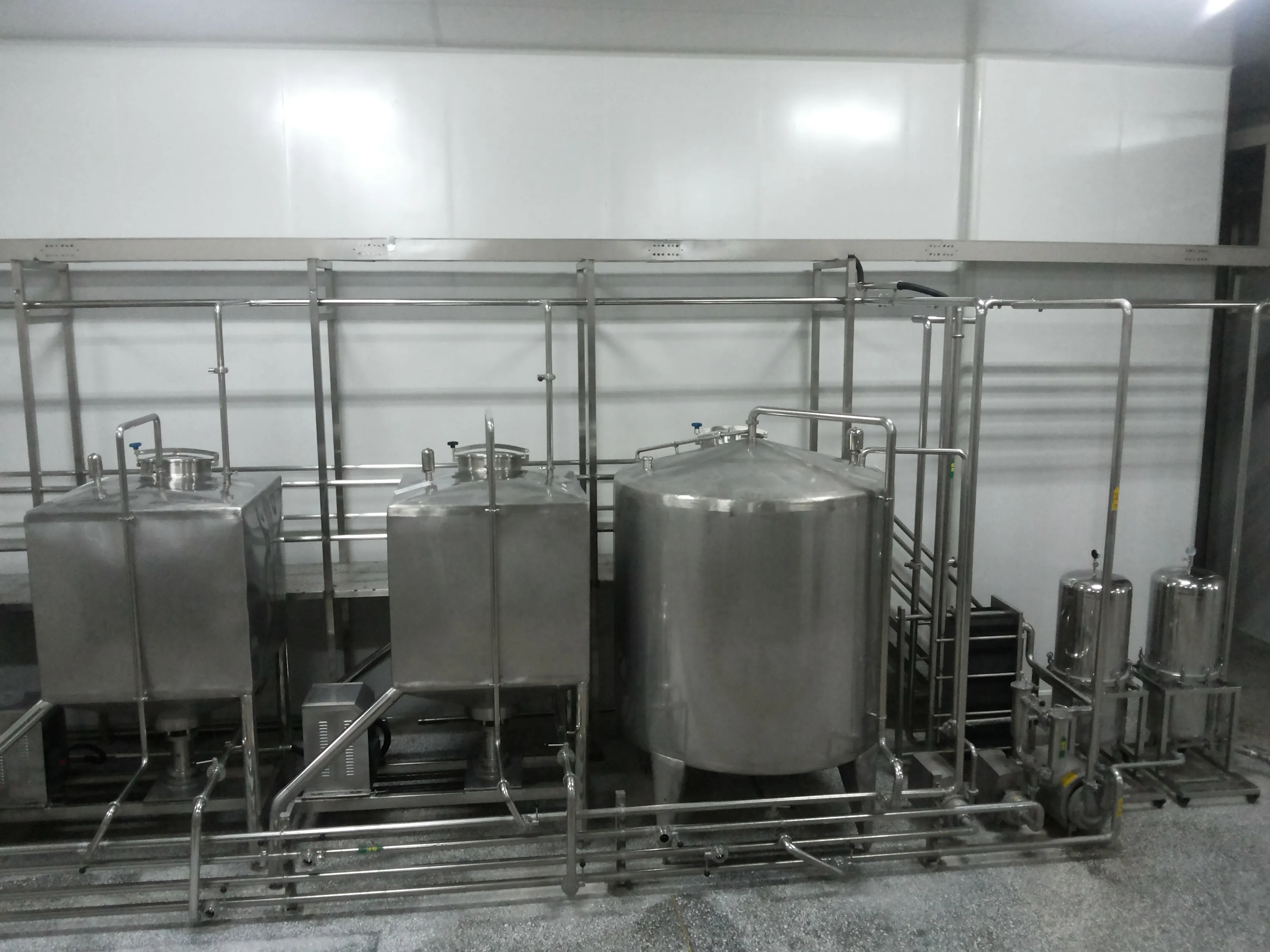 Taze süt süt işleme hattı/pastörize süt işleme tesisi makineleri