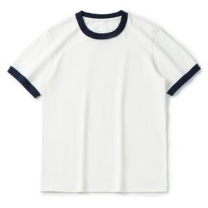 Camiseta <span class=keywords><strong>de</strong></span> Manga Corta Personalizable <span class=keywords><strong>de</strong></span> Algodón <span class=keywords><strong>de</strong></span> Punto, Color Sólido Informal, Color <span class=keywords><strong>de</strong></span> Contraste, Versátil, Estilo Retro para Hombre - Product Image 4