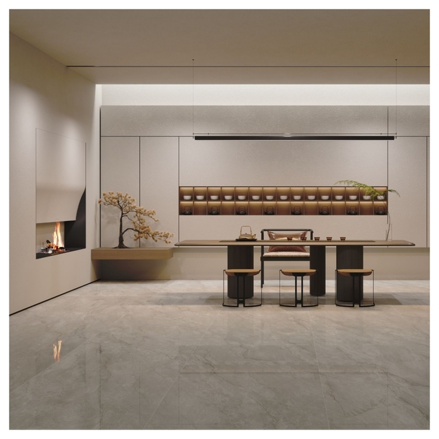 High Glossy Porcelain Firebrick Floor & Wall Tiles 1200x2400mm 9mm Thick for Bathroom Hotel Villa & Apartment