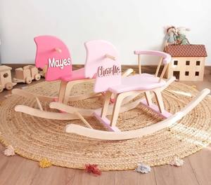 Montessori Waldorf Style Klassische Holz schnitzerei Schaukel pferd Personal isiertes Aufsitz spielzeug für Kinder Perfektes Weihnachts geburtstags geschenk - Product Image 2